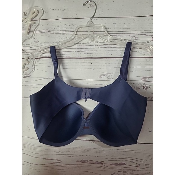 Warner's No Side Effects Navy Blue Lightly Lined Underwire T-Shirt Bra Size 38C - Picture 3 of 5